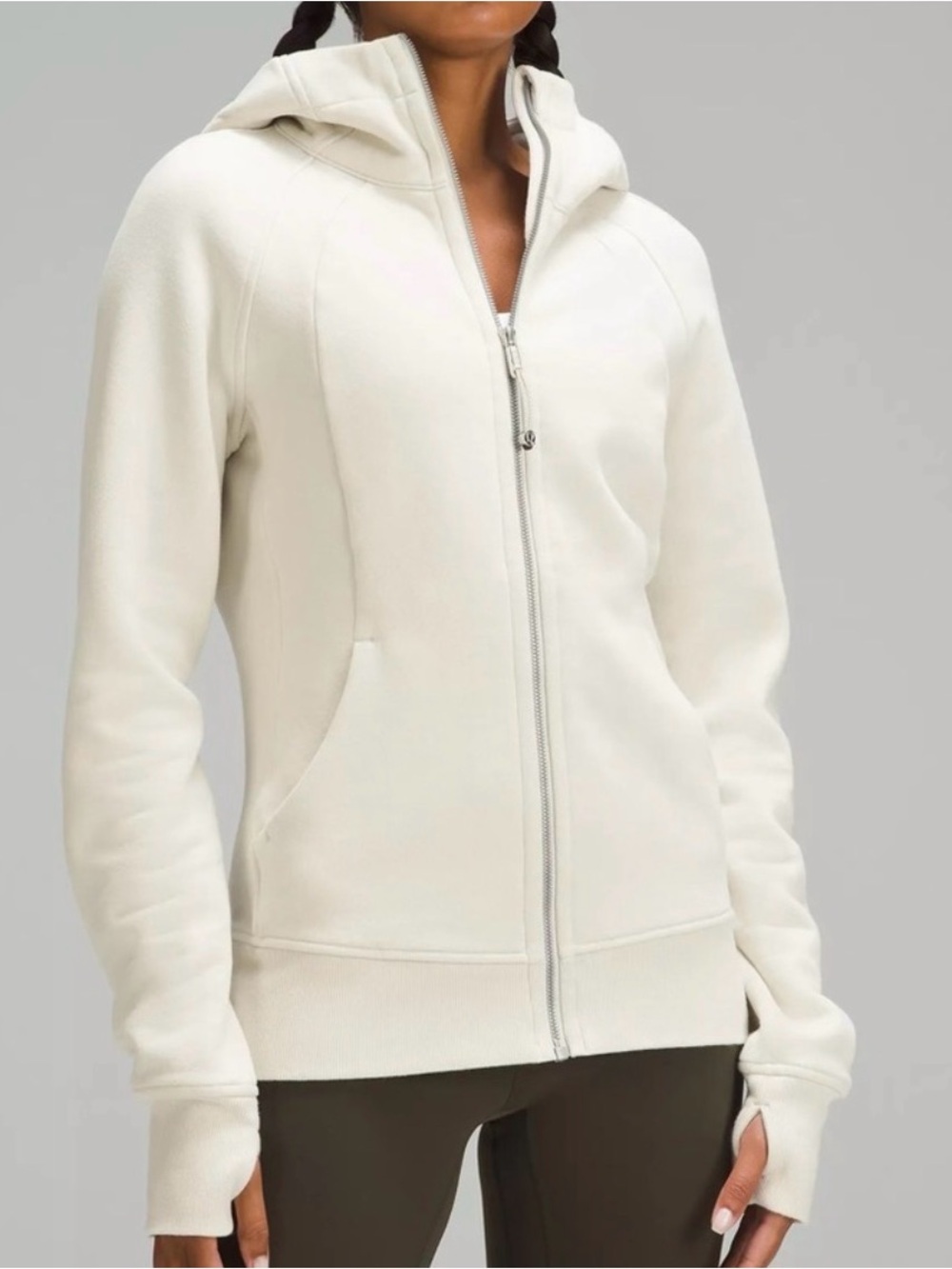 Lululemon Scuba Full-Zip Hoodie ~ Bone ~ Size 8